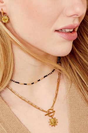 Halskette The Queen Goldfarbe Edelstahl h5 Bild2